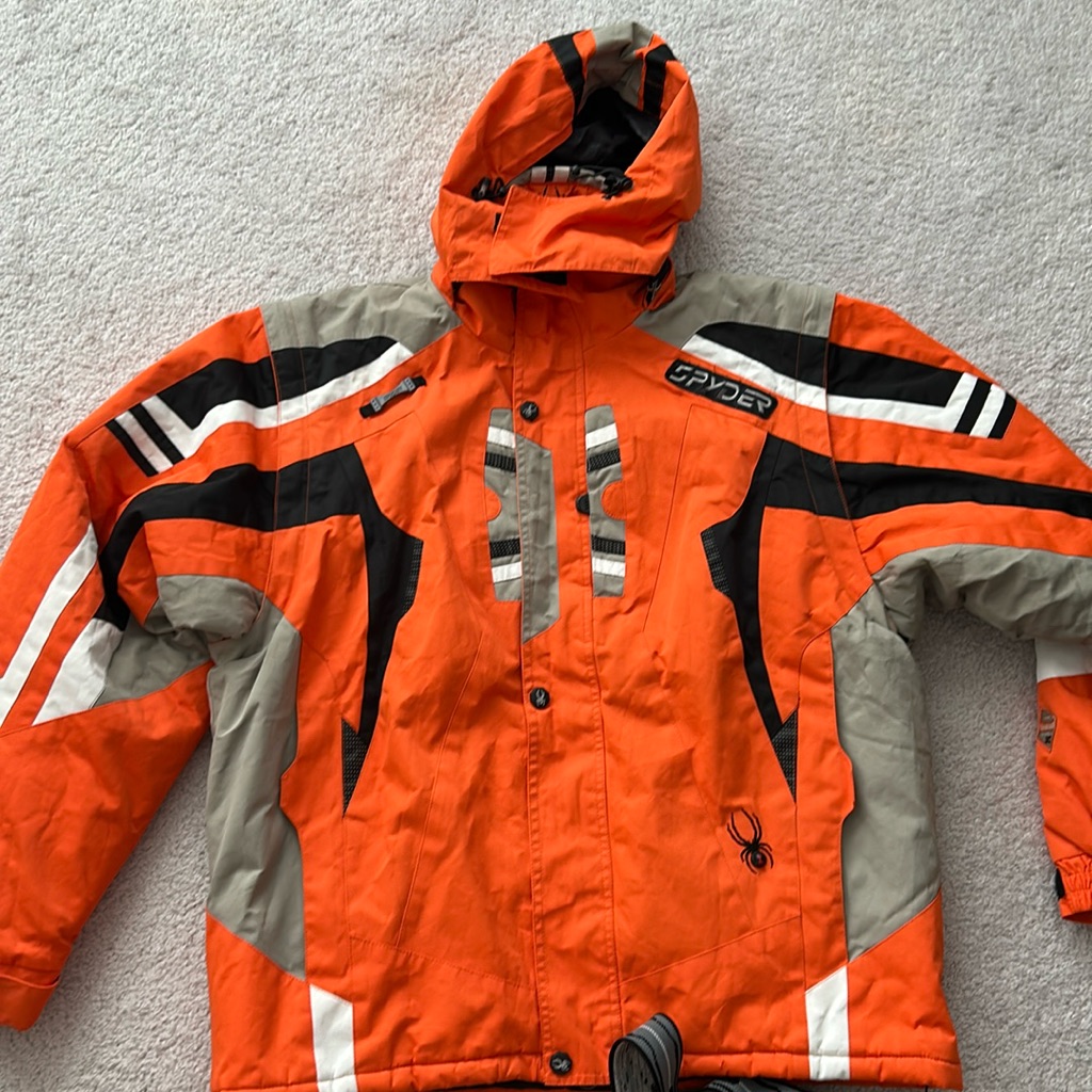Ski Orange Spider Jacket And Pants